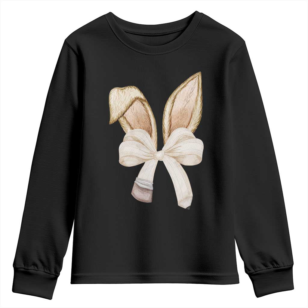 Easter Teachers Bunny Coquette Ears Youth Sweatshirt