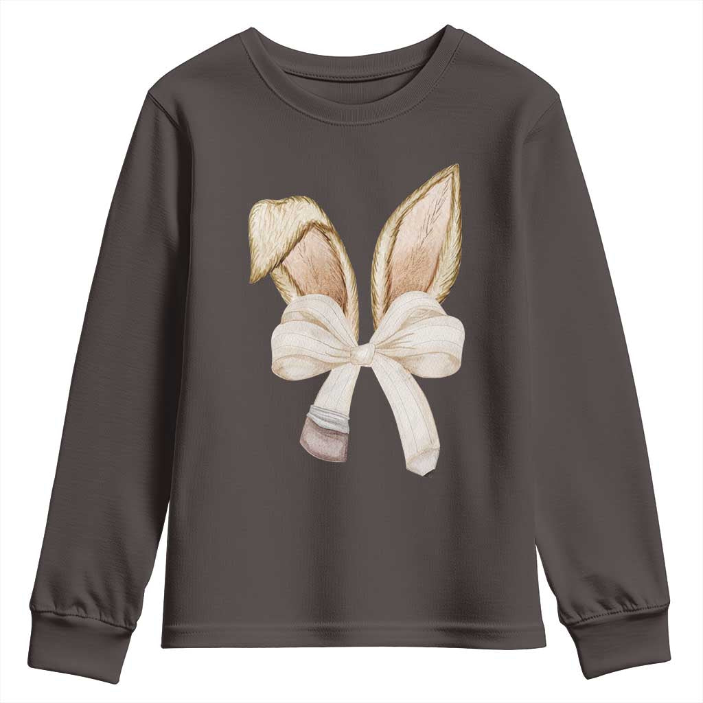 Easter Teachers Bunny Coquette Ears Youth Sweatshirt