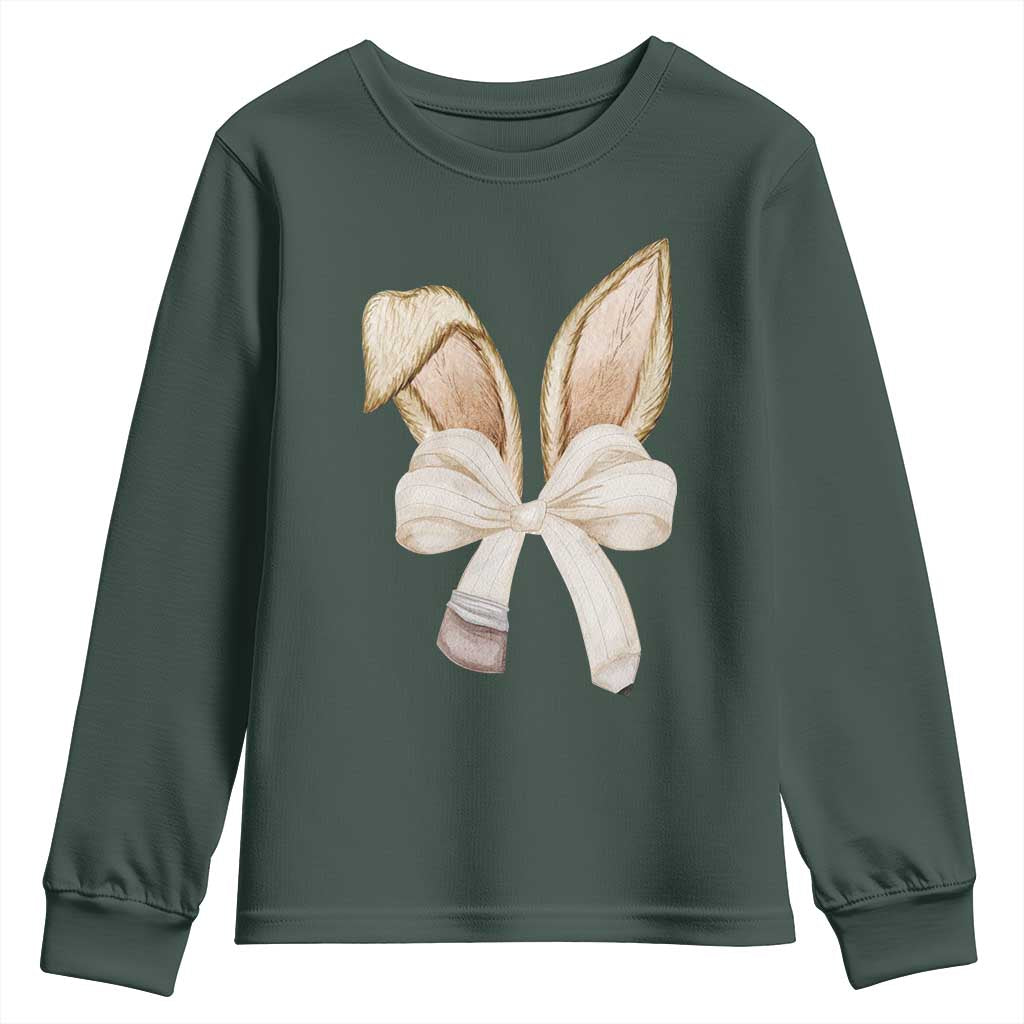 Easter Teachers Bunny Coquette Ears Youth Sweatshirt