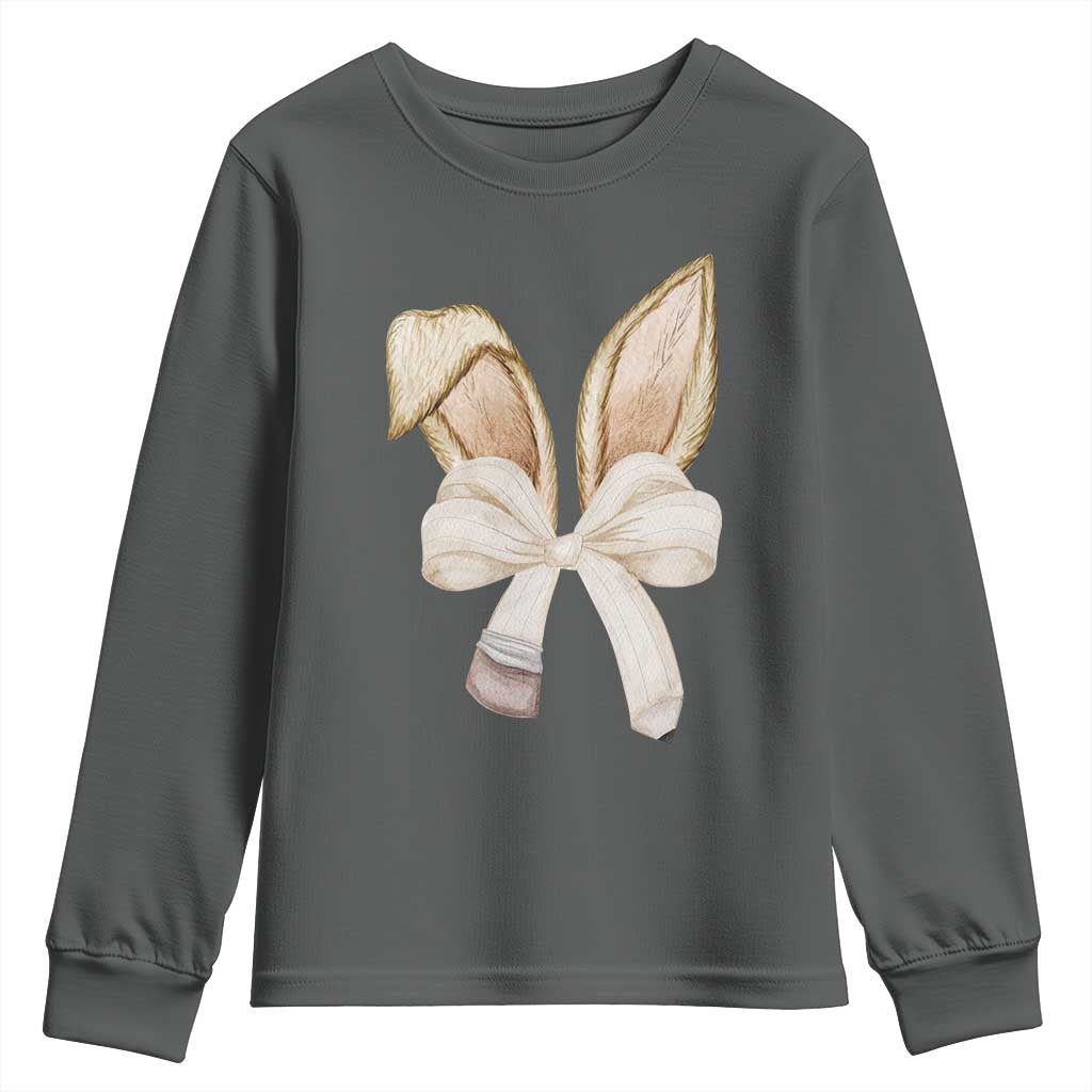 Easter Teachers Bunny Coquette Ears Youth Sweatshirt