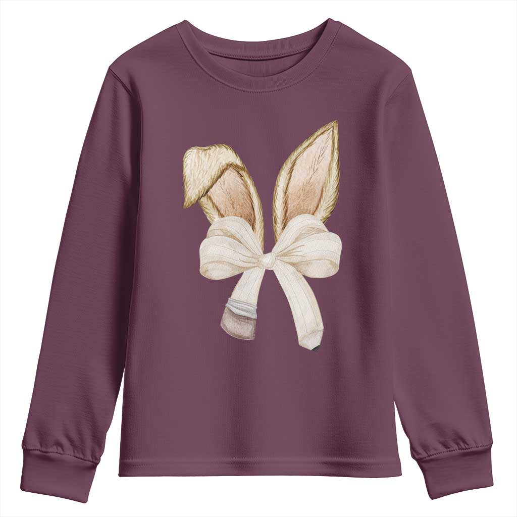 Easter Teachers Bunny Coquette Ears Youth Sweatshirt
