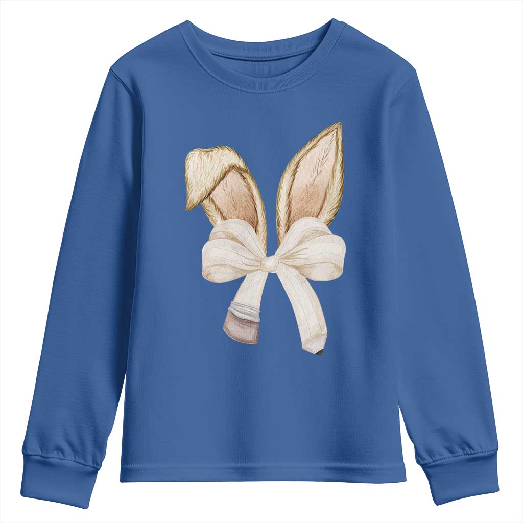 Easter Teachers Bunny Coquette Ears Youth Sweatshirt