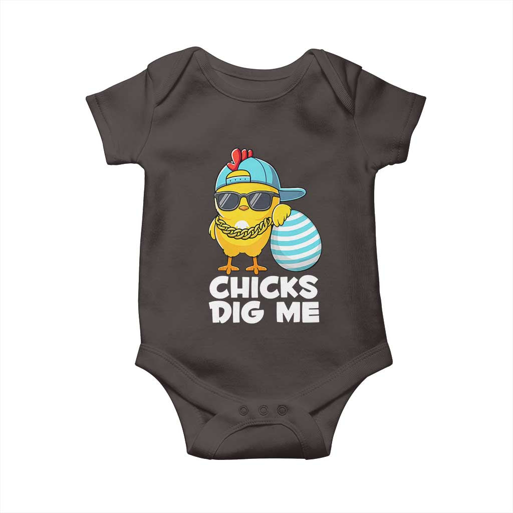 Funny Easter Baby Onesie Chicks Dig Me