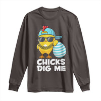 Funny Easter Long Sleeve Shirt Chicks Dig Me