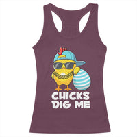 Funny Easter Racerback Tank Top Chicks Dig Me