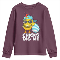 Funny Easter Youth Sweatshirt Chicks Dig Me