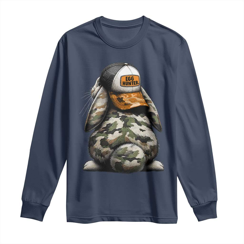 Camo Easter Bunny Long Sleeve Shirt Egg Hunter Kids