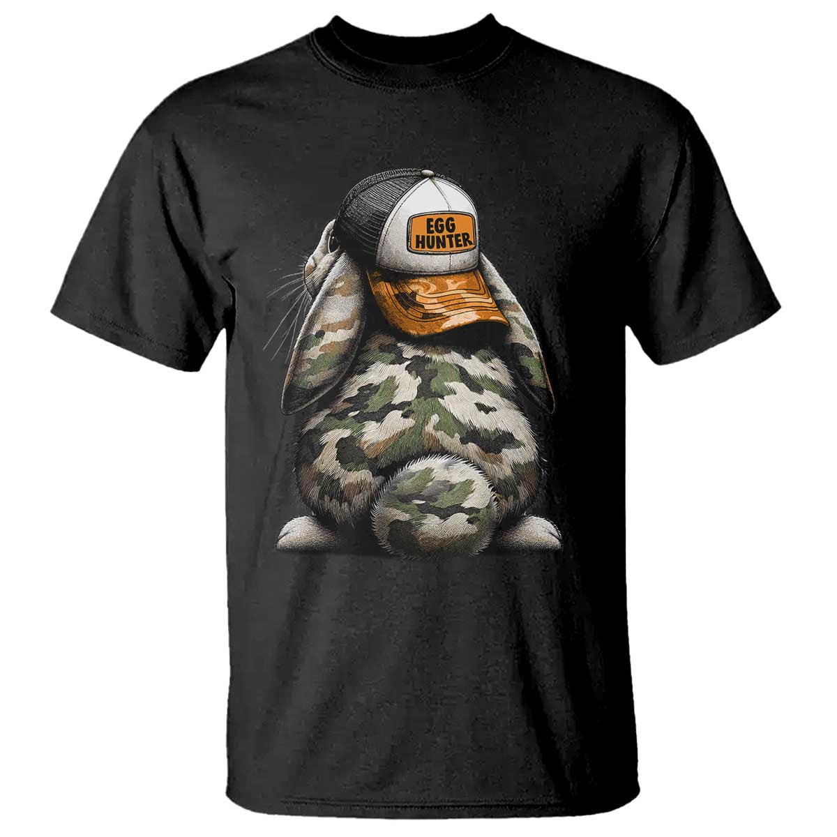 Camo Easter Bunny T Shirt Egg Hunter Kids