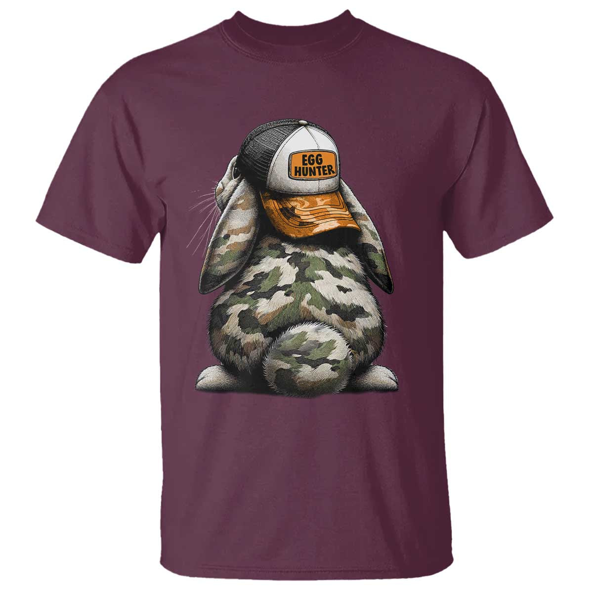 Camo Easter Bunny T Shirt Egg Hunter Kids