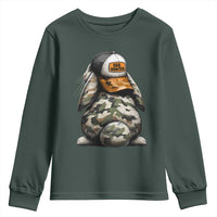 Camo Easter Bunny Youth Sweatshirt Egg Hunter Kids