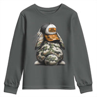 Camo Easter Bunny Youth Sweatshirt Egg Hunter Kids