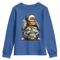 Camo Easter Bunny Youth Sweatshirt Egg Hunter Kids