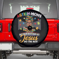 Afro Autism Mom Spare Tire Cover African American Autistic Black Mama Religious Cross