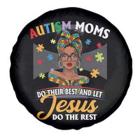 Afro Autism Mom Spare Tire Cover African American Autistic Black Mama Religious Cross