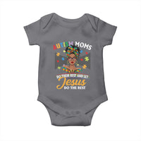 Afro Autism Mom Baby Onesie African American Autistic Black Mama Religious Cross