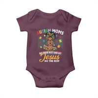 Afro Autism Mom Baby Onesie African American Autistic Black Mama Religious Cross