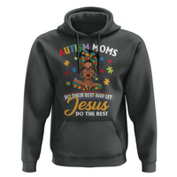 Afro Autism Mom Hoodie African American Autistic Black Mama Religious Cross