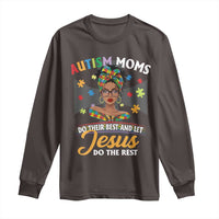 Afro Autism Mom Long Sleeve Shirt African American Autistic Black Mama Religious Cross