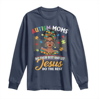 Afro Autism Mom Long Sleeve Shirt African American Autistic Black Mama Religious Cross