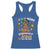 Afro Autism Mom Racerback Tank Top African American Autistic Black Mama Religious Cross