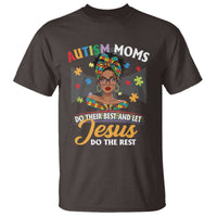Afro Autism Mom T Shirt African American Autistic Black Mama Religious Cross