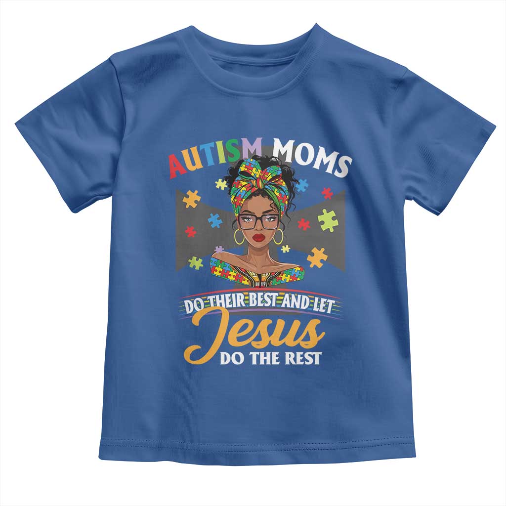 Afro Autism Mom Toddler T Shirt African American Autistic Black Mama Religious Cross