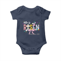 He Is Risen Baby Onesie Jesus Christian Happy Easter Coquette Cross