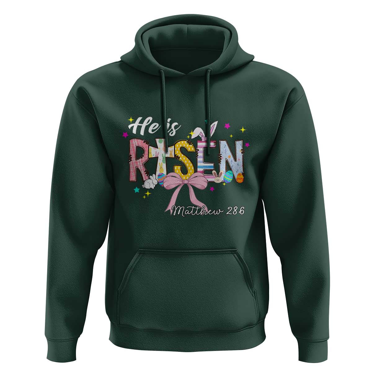 He Is Risen Hoodie Jesus Christian Happy Easter Coquette Cross