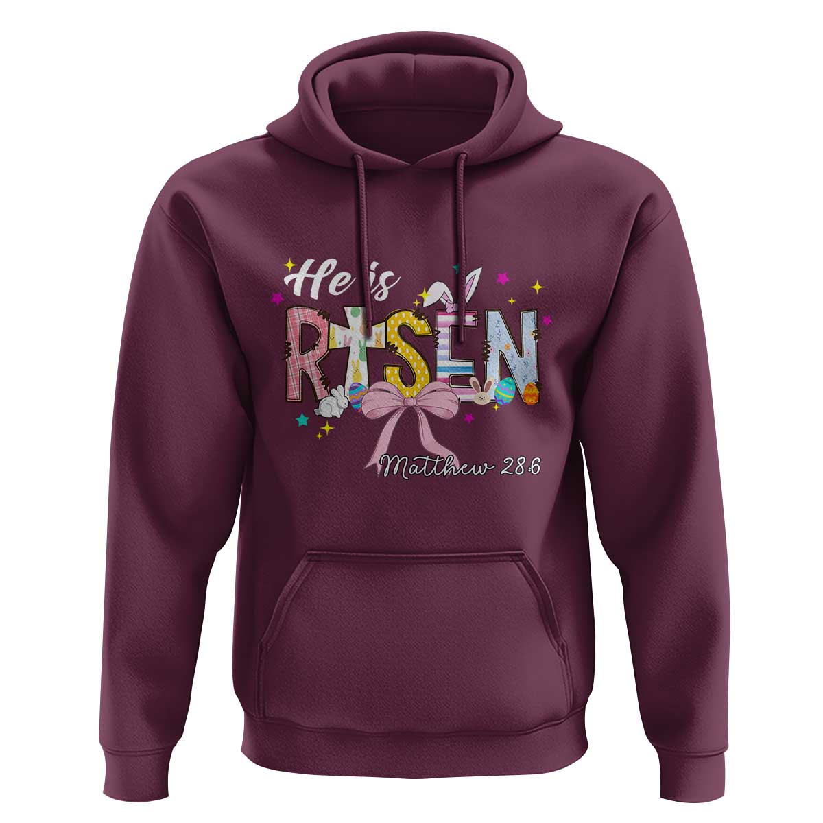 He Is Risen Hoodie Jesus Christian Happy Easter Coquette Cross
