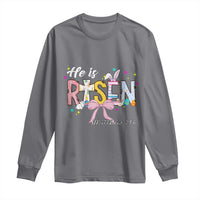 He Is Risen Long Sleeve Shirt Jesus Christian Happy Easter Coquette Cross
