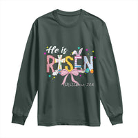 He Is Risen Long Sleeve Shirt Jesus Christian Happy Easter Coquette Cross