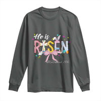 He Is Risen Long Sleeve Shirt Jesus Christian Happy Easter Coquette Cross