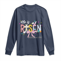 He Is Risen Long Sleeve Shirt Jesus Christian Happy Easter Coquette Cross