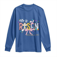 He Is Risen Long Sleeve Shirt Jesus Christian Happy Easter Coquette Cross