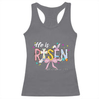 He Is Risen Racerback Tank Top Jesus Christian Happy Easter Coquette Cross