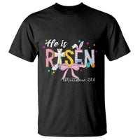 He Is Risen T Shirt Jesus Christian Happy Easter Coquette Cross