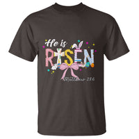 He Is Risen T Shirt Jesus Christian Happy Easter Coquette Cross