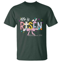 He Is Risen T Shirt Jesus Christian Happy Easter Coquette Cross
