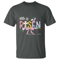 He Is Risen T Shirt Jesus Christian Happy Easter Coquette Cross