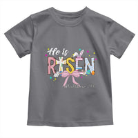 He Is Risen Toddler T Shirt Jesus Christian Happy Easter Coquette Cross