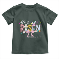 He Is Risen Toddler T Shirt Jesus Christian Happy Easter Coquette Cross