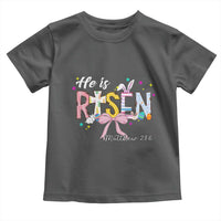 He Is Risen Toddler T Shirt Jesus Christian Happy Easter Coquette Cross