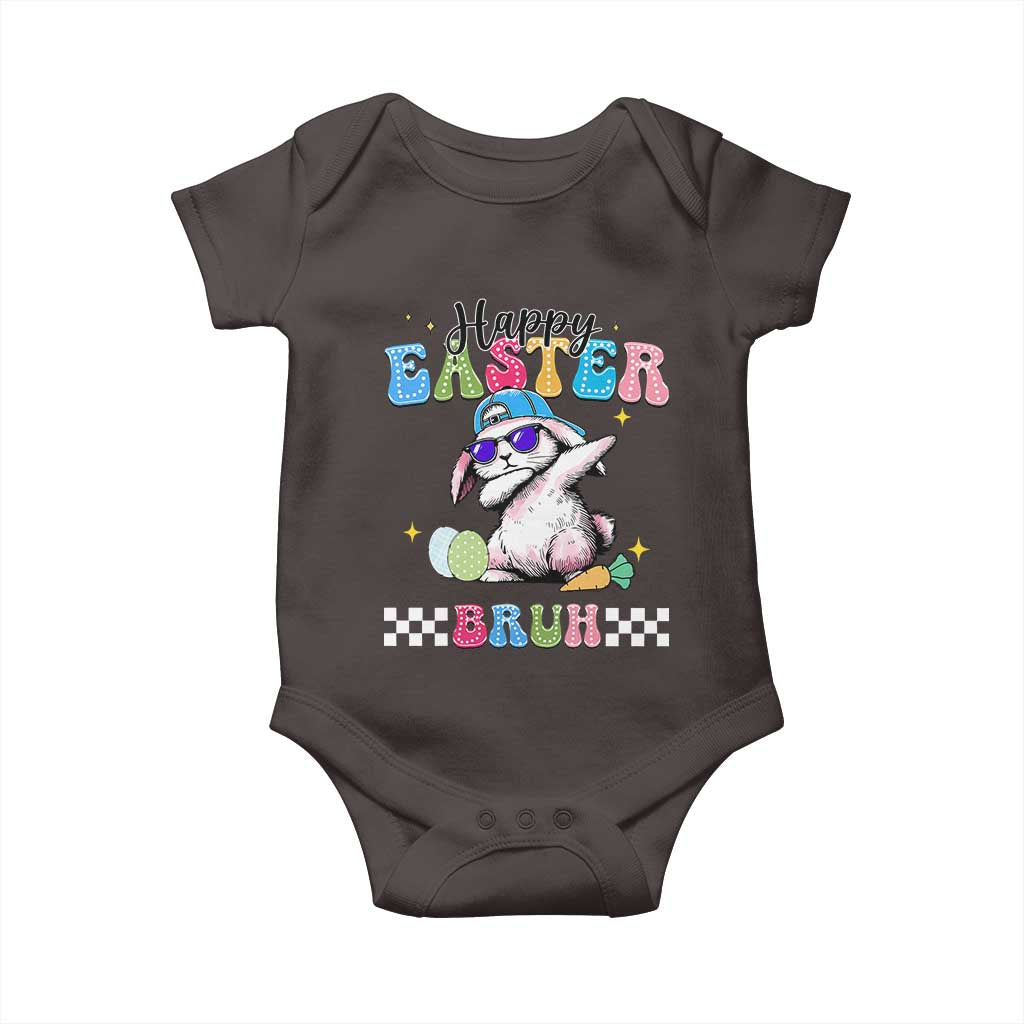 Happy Easter Bruh Baby Onesie Bunny Dabbing Rabbit Funny Kids Toddler Boys