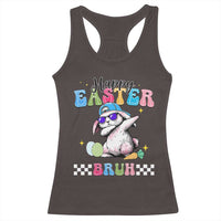 Happy Easter Bruh Racerback Tank Top Bunny Dabbing Rabbit Funny Kids Toddler Boys