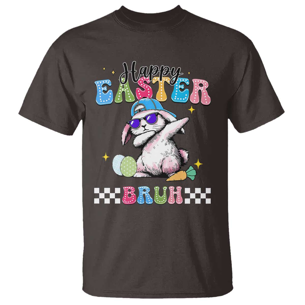 Happy Easter Bruh T Shirt Bunny Dabbing Rabbit Funny Kids Toddler Boys