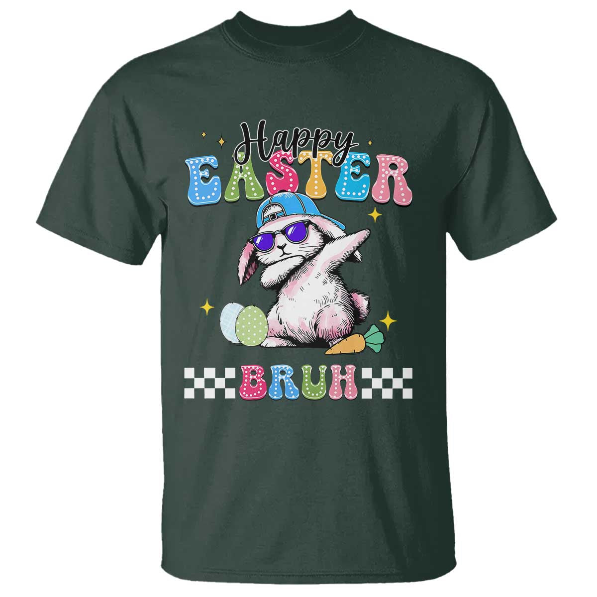 Happy Easter Bruh T Shirt Bunny Dabbing Rabbit Funny Kids Toddler Boys
