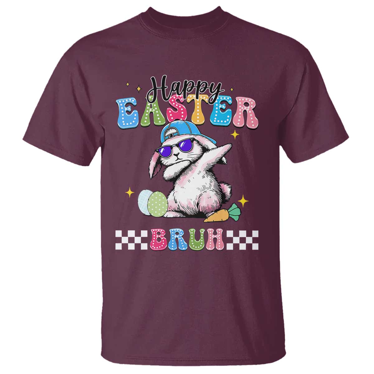 Happy Easter Bruh T Shirt Bunny Dabbing Rabbit Funny Kids Toddler Boys