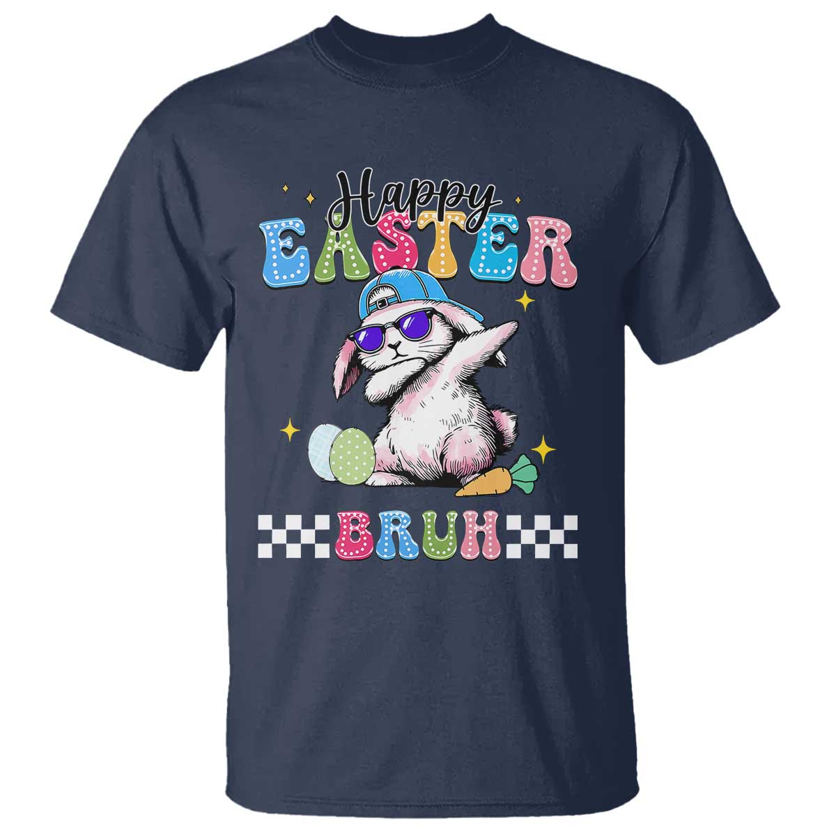 Happy Easter Bruh T Shirt Bunny Dabbing Rabbit Funny Kids Toddler Boys