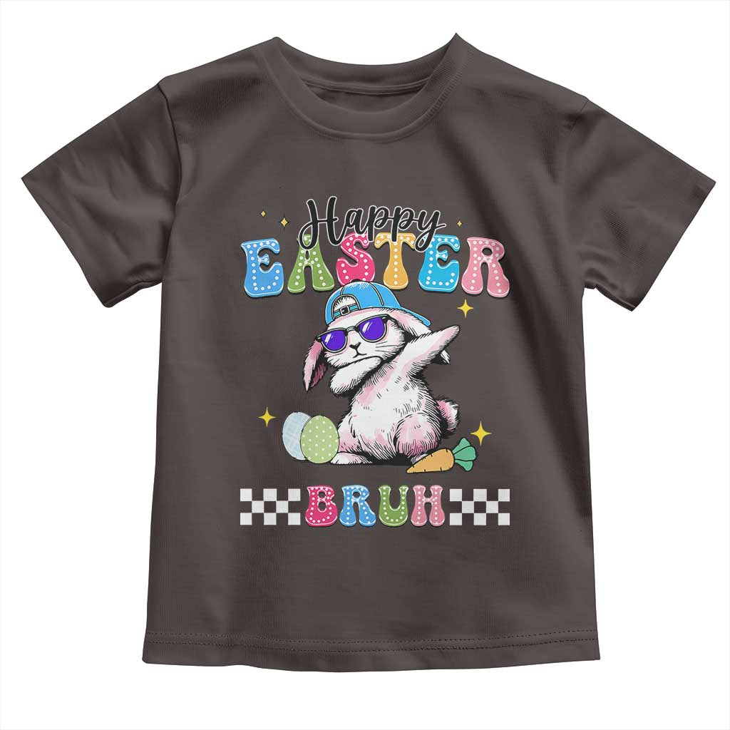 Happy Easter Bruh Toddler T Shirt Bunny Dabbing Rabbit Funny Kids Toddler Boys