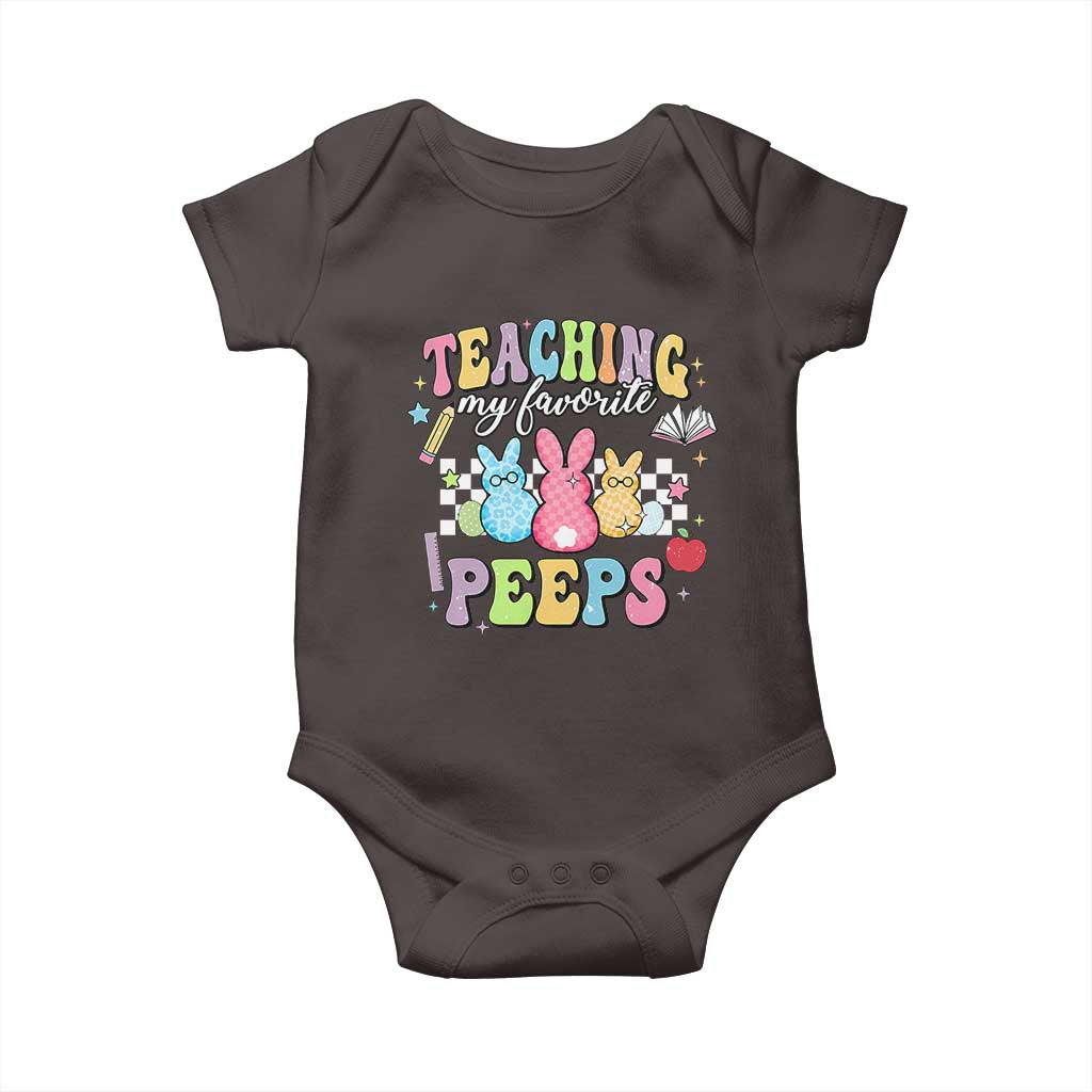 Easter Teacher Baby Onesie Teaching My Favorire Peeps